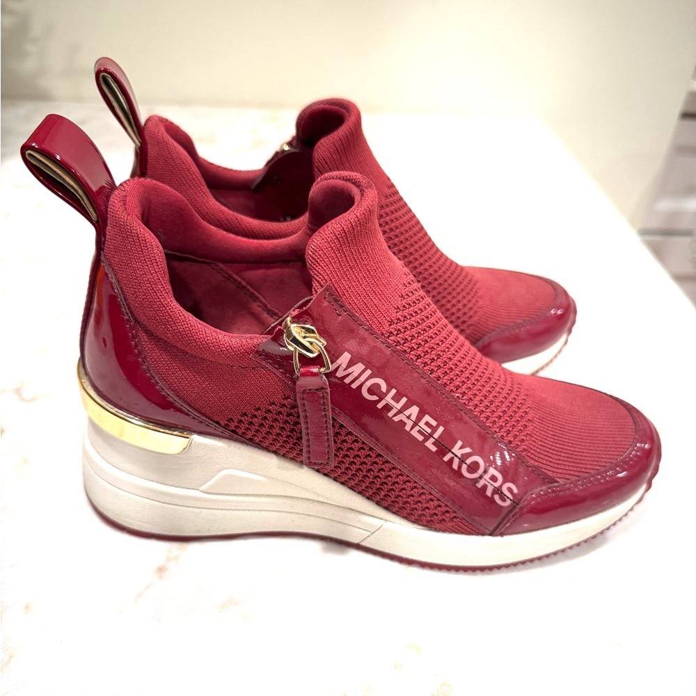 Michael Kors Women's Red Slip-On Sneakers
